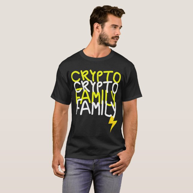 Camiseta Rótulo de energía de la familia Crypto Funky (Anverso completo)