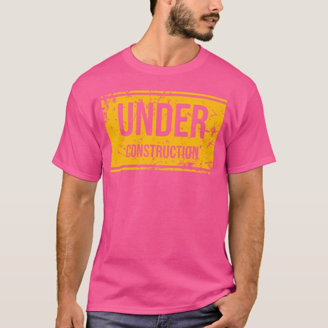 Camiseta Rótulo de Grunge en construcción (Anverso)