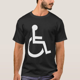 Camiseta Rótulo De Handicap Azul Y Blanco