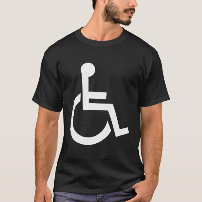 Camiseta Rótulo De Handicap Azul Y Blanco (Anverso)