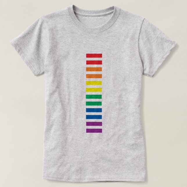 CAMISETA RÓTULO DE IGUALDAD DE RAINBOW ORGULLO LGBTQI GAY L (Diseño del anverso)