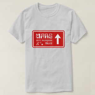 Camiseta Rótulo de la autopista de Marte