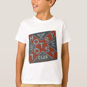CAMISETA RÓTULO DE LA BARRA DE LA ZAMBULLIDA DE HOTSY TOTS