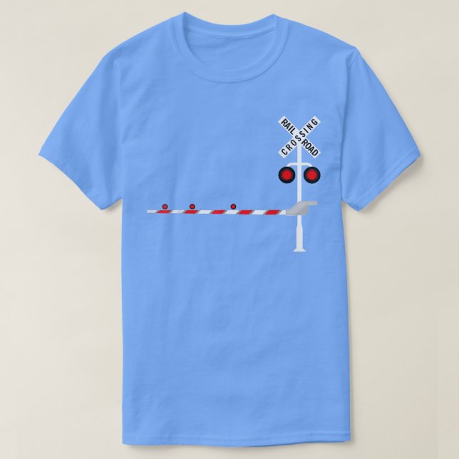 Camiseta Rótulo de la barrera de cruce ferroviaria Disposic (Diseño del anverso)