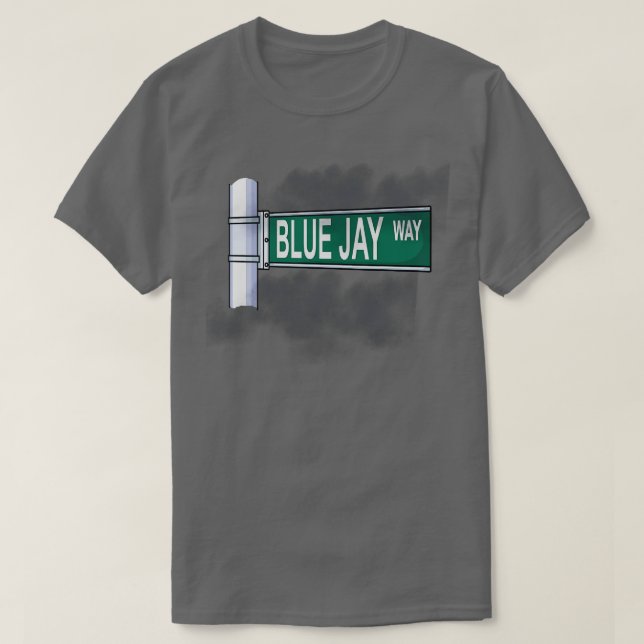 Camiseta Rótulo de la calle Jay Way Azul (Diseño del anverso)