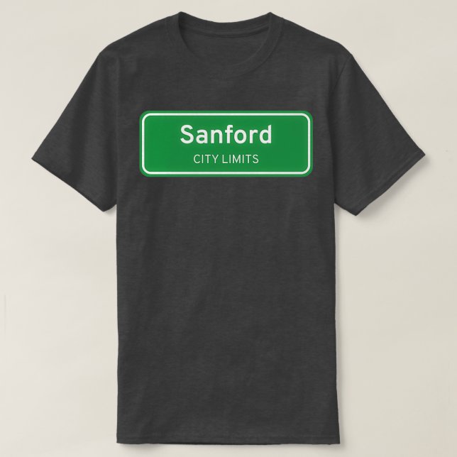 Camiseta Rótulo de la calle Sanford North Carolina (Diseño del anverso)
