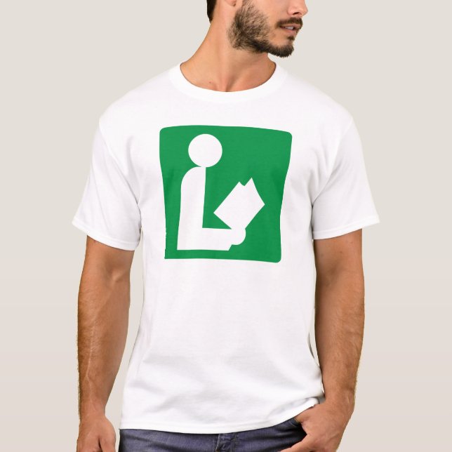 Camiseta Rótulo de la carretera de la biblioteca (Anverso)