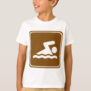 Camiseta Rótulo de la carretera de la natación