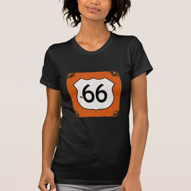 Camiseta Rótulo de la carretera de la ruta 66 (Anverso)