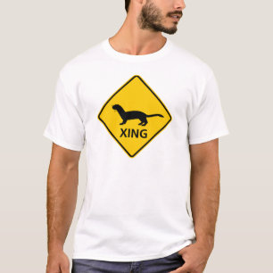 Camiseta Rótulo de la carretera de la travesía de la