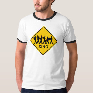 Camiseta Rótulo de la carretera de la travesía de la banda