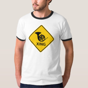 Camiseta Rótulo de la carretera de la travesía de la trom