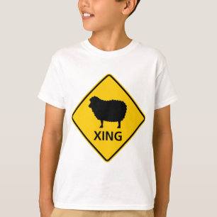 Camiseta Rótulo de la carretera de la travesía de las