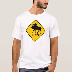 Camiseta Rótulo de la carretera de la travesía de los alc