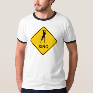 Camiseta Rótulo de la carretera de la travesía del