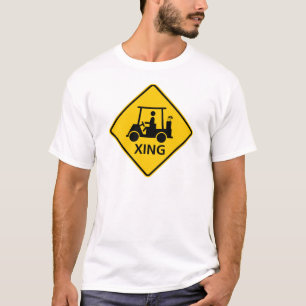 Camiseta Rótulo de la carretera de la travesía del carro