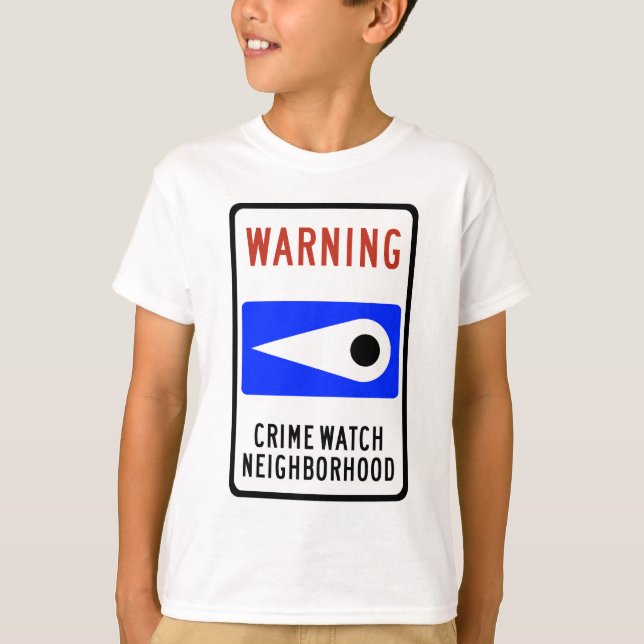 Camiseta Rótulo de la carretera de la vecindad del reloj (Anverso)