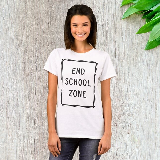 Camiseta Rótulo de la carretera de la zona escolar final (Subido por el creador)