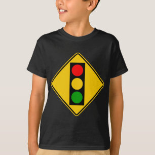 Camiseta Rótulo de la carretera del semáforo a continuaci