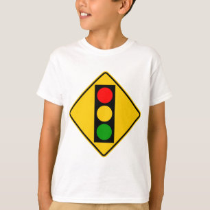 Camiseta Rótulo de la carretera del semáforo a continuaci