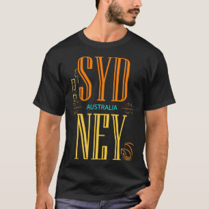 Camiseta Rótulo de la ciudad de Australia en Sydney