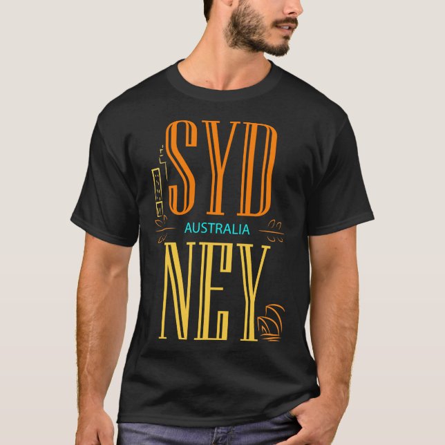 Camiseta Rótulo de la ciudad de Australia en Sydney (Anverso)