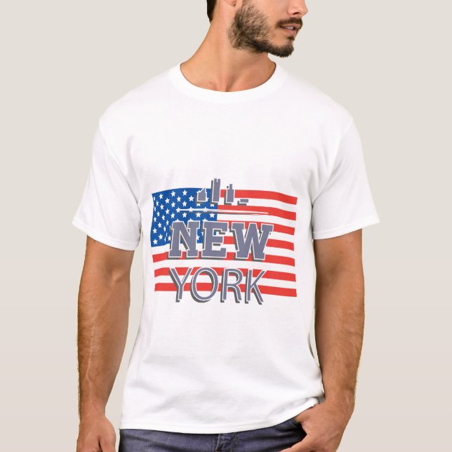 Camiseta Rótulo de la ciudad de Nueva York (Anverso)