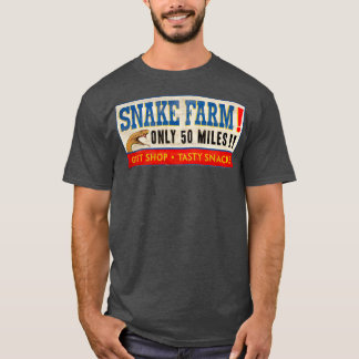 Camiseta Rótulo De La Granja De Snake De Cincuenta Millas 