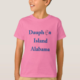 Camiseta Rótulo de la Isla Dauphin, Alabama
