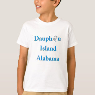 Camiseta Rótulo de la Isla Dauphin, Alabama