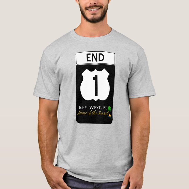 Camiseta Rótulo de la Ruta 1 de Estados Unidos (Anverso)