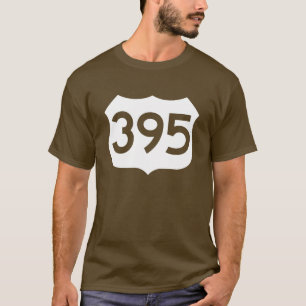 Camiseta Rótulo de la ruta 395 de los E.E.U.U.
