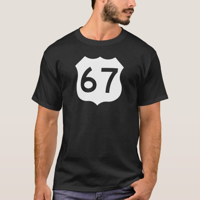Camiseta Rótulo de la Ruta 67 de Estados Unidos (Anverso)