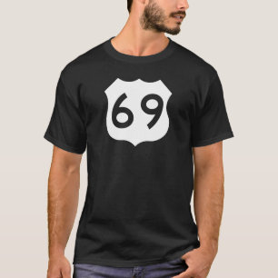 Camiseta Rótulo de la ruta 69 de los E.E.U.U.