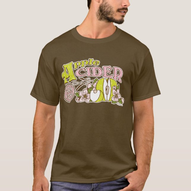Camiseta Rótulo de la sidra de Apple (Anverso)