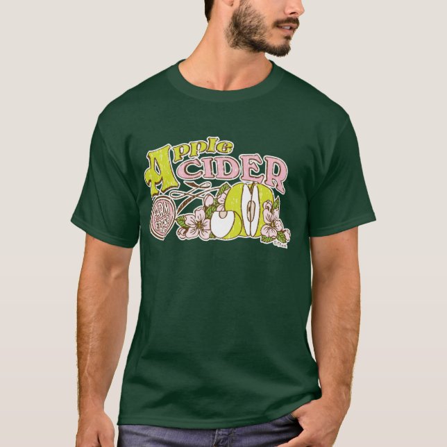 Camiseta Rótulo de la sidra de Apple (Anverso)