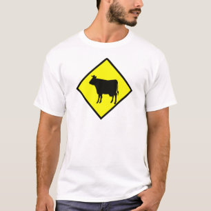Camiseta Rótulo de la travesía de la vaca