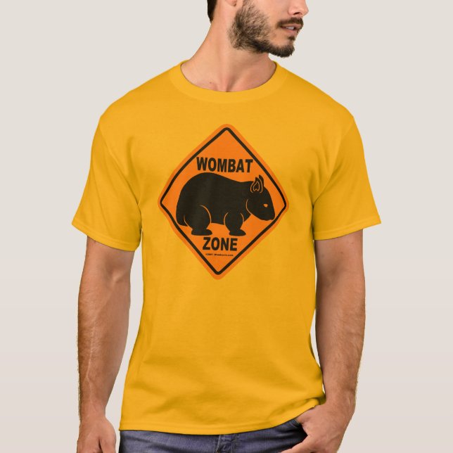 Camiseta Rótulo de la zona de Wombat (Anverso)