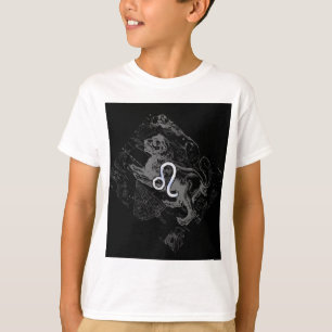 Camiseta Rótulo de Leo Zodiac cromado estilo León en Heveli