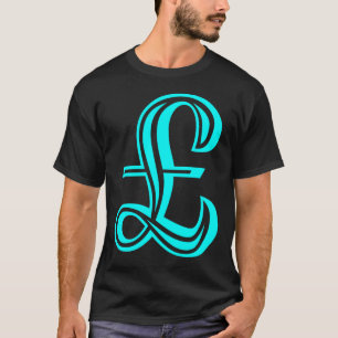 Camiseta Rótulo de libras - cian