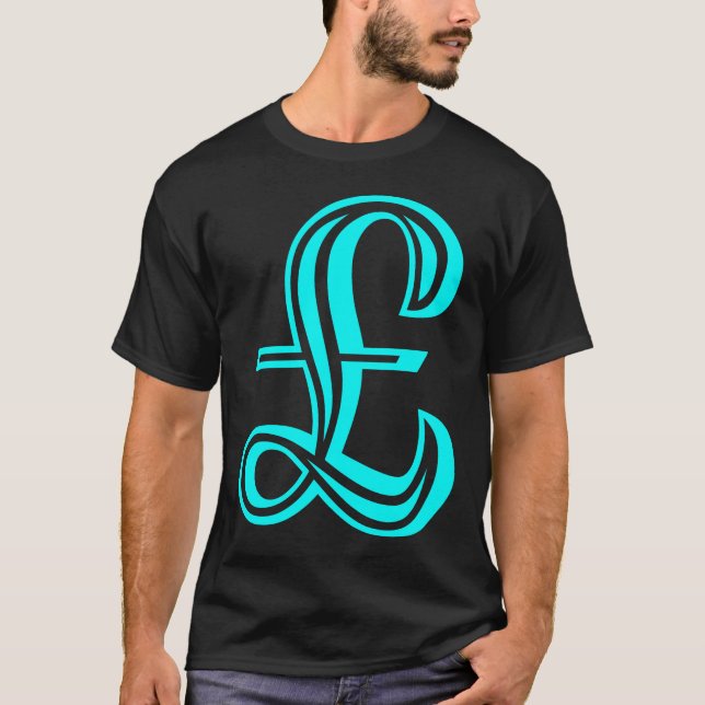 Camiseta Rótulo de libras - cian (Anverso)