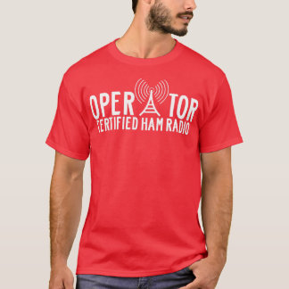 Camiseta Rótulo de llamadas de operador de radio Ham certif