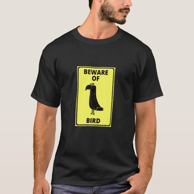 Camiseta Rótulo de loro - Cuidado con las aves mascotas (Anverso)