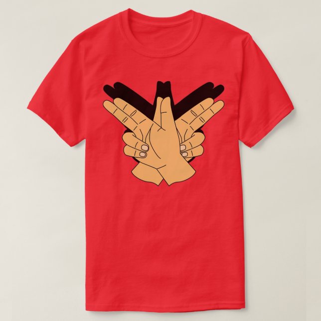 Camiseta Rótulo de mano de pájaro (Diseño del anverso)