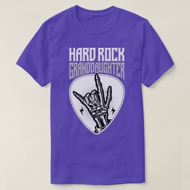 Camiseta Rótulo de mano de rock duro GrandDaughter Rock (Diseño del anverso)
