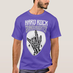 Camiseta Rótulo de mano de rock duro GrandDaughter Rock