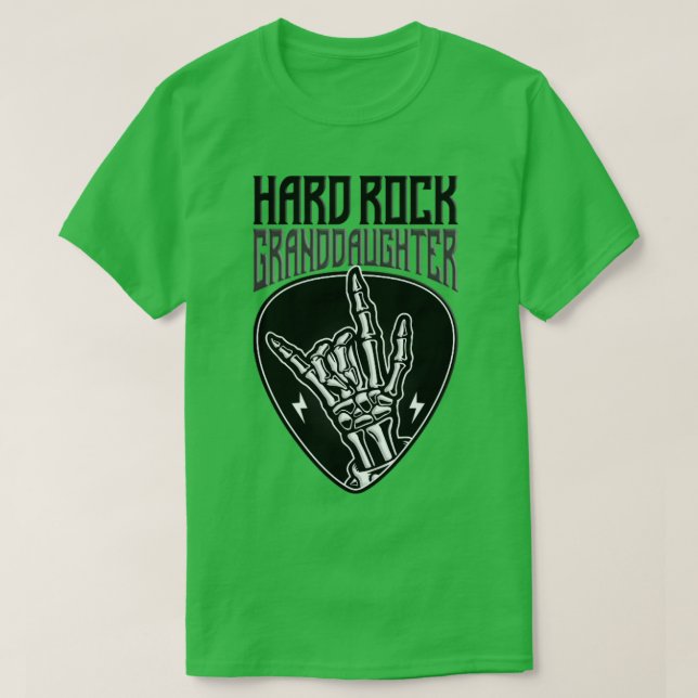 Camiseta Rótulo de mano de rock duro GrandDaughter Rock11 (Diseño del anverso)