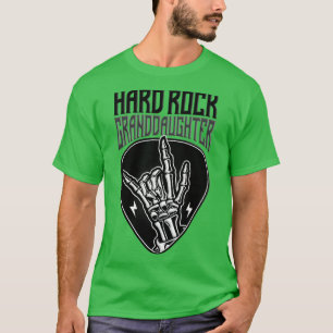 Camiseta Rótulo de mano de rock duro GrandDaughter Rock11