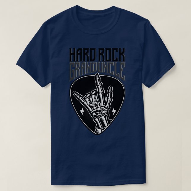 Camiseta Rótulo de mano de rock para abuelo de rock duro1 (Diseño del anverso)