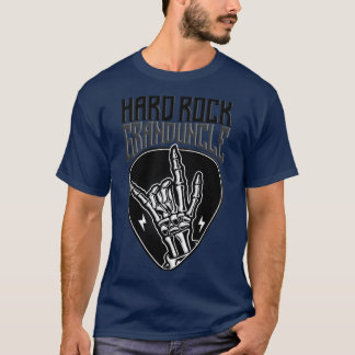 Camiseta Rótulo de mano de rock para abuelo de rock duro1